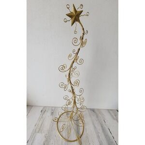 Large metal golden glitter tree star Xmas unique home decor figure tabletop